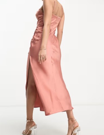 Rochie midi ASOS, roz