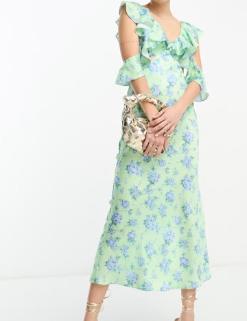 Rochie midi ASOS, verde