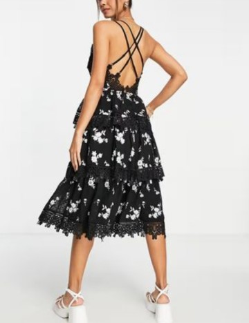 Rochie midi Just me, negru