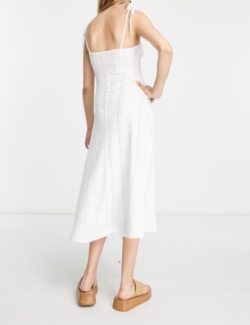 Rochie midi ASOS, alb