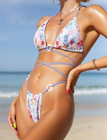 Costum de baie Shein, mix culori
