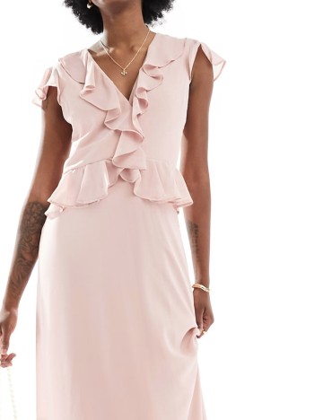 Rochie maxi TFNC, roz