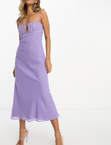 Rochie midi ASOS, mov