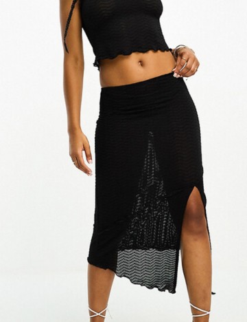 Fustă midi ASOS, negru