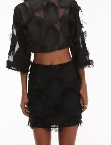 Fustă midi Topshop, negru