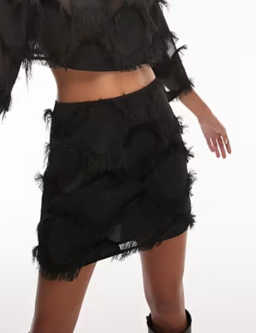 Fustă midi Topshop, negru