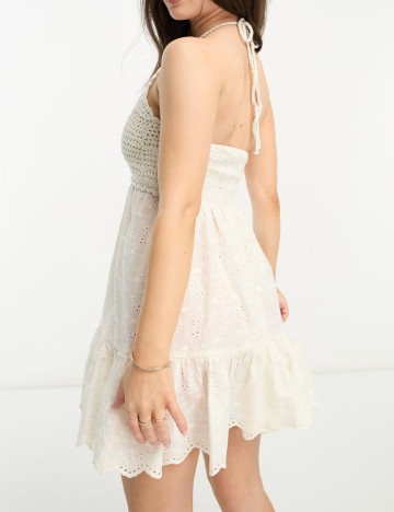 Rochie mini ASOS, crem