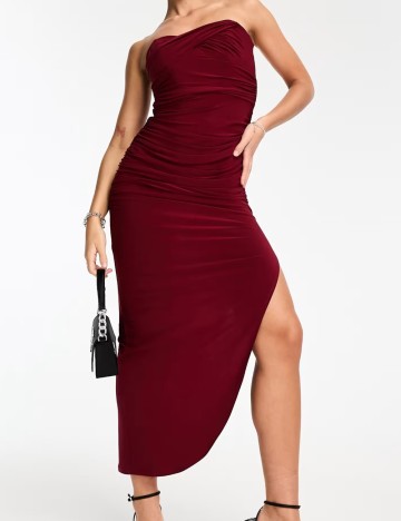 Rochie midi ASOS, vișiniu
