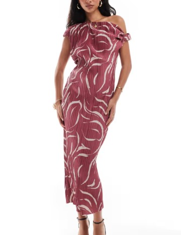 Rochie midi ASOS, roz