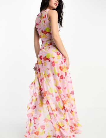 Rochie maxi Annorlunda, roz
