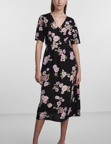 Rochie midi Pieces, negru