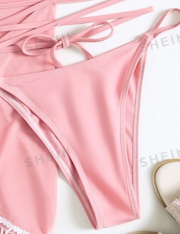 Costum de baie Shein, roz