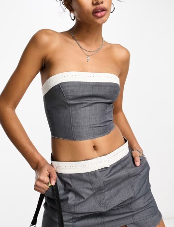 Top Reclaimed vintage, gri