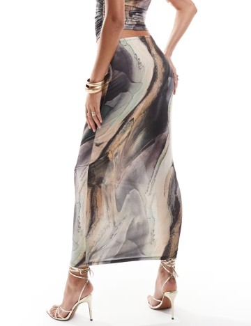 Fustă maxi ASOS, mix culori