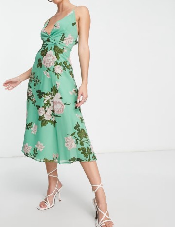 Rochie midi ASOS, verde