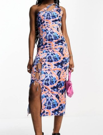 Rochie midi Collusion, mix culori