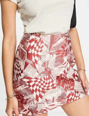 Fustă mini Topshop, mix culori