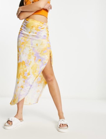 Fustă maxi Stradivarius, mix culori