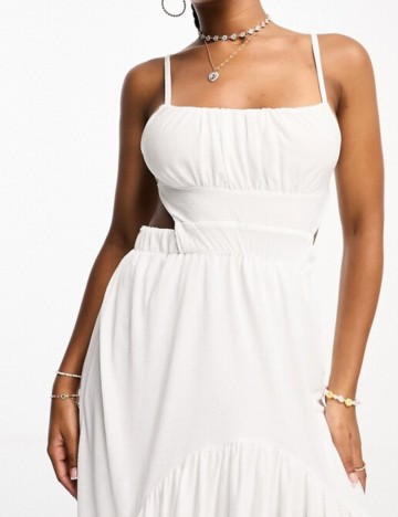 Rochie maxi ASOS, alb
