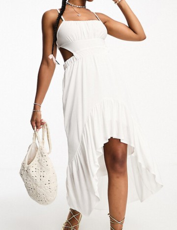 Rochie maxi ASOS, alb