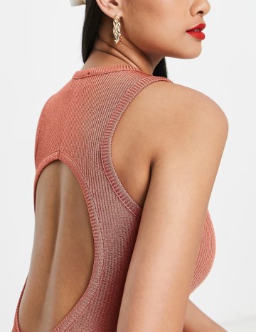 Rochie midi ASOS, roz