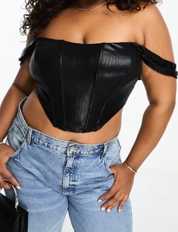 Top Jaded Rose, negru
