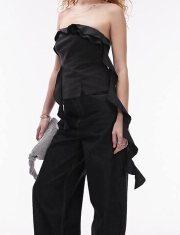 Top Topshop, negru