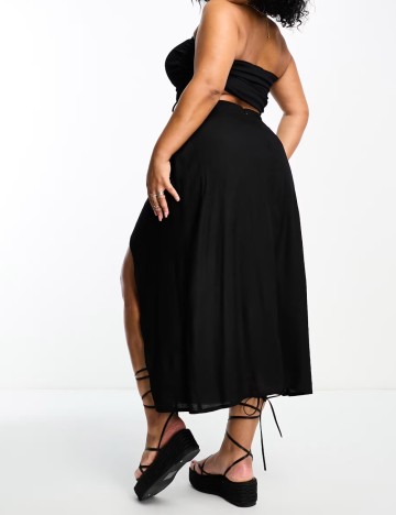 Fustă midi ASOS, negru