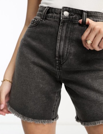 Pantaloni scurți de blugi Miss Selfridge, gri