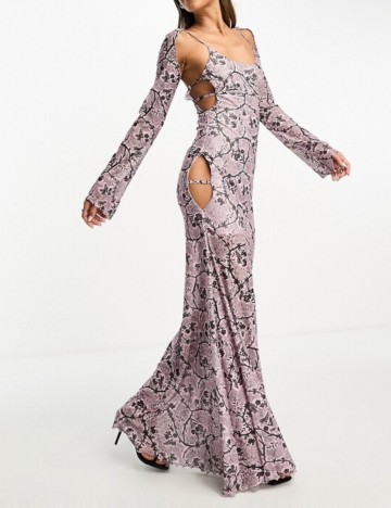 Rochie maxi Annorlunda, roz
