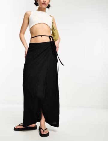 Fustă maxi WEEKDAY, negru