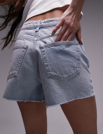 Pantaloni scurți de blugi Topshop, albastru