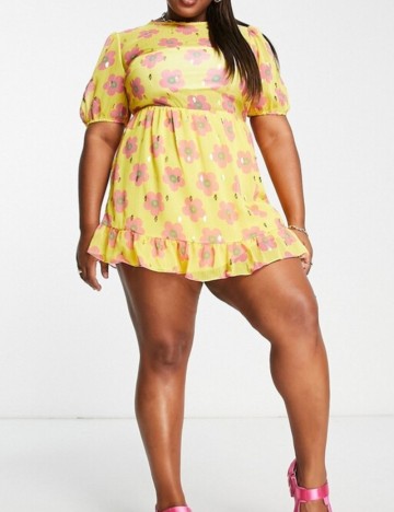 Rochie mini NEVER FULLY DRESSED, galben