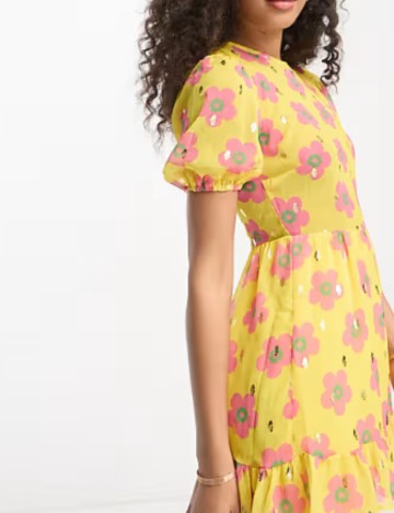 Rochie mini NEVER FULLY DRESSED, galben