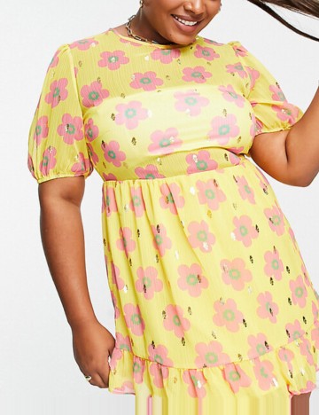 Rochie mini NEVER FULLY DRESSED, galben
