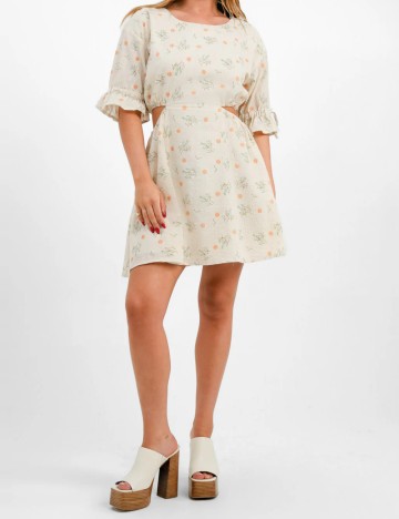 Rochie mini Native Youth, crem