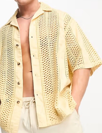 Cămașă ASOS, galben
