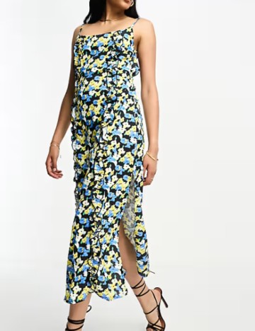 Rochie maxi Lola May, mix culori