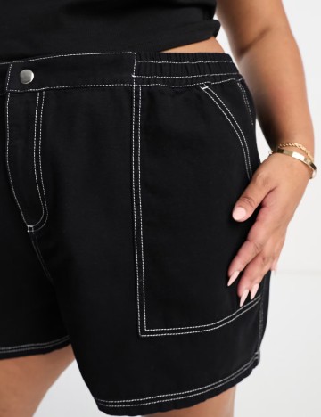 Pantaloni scurți ASOS, negru