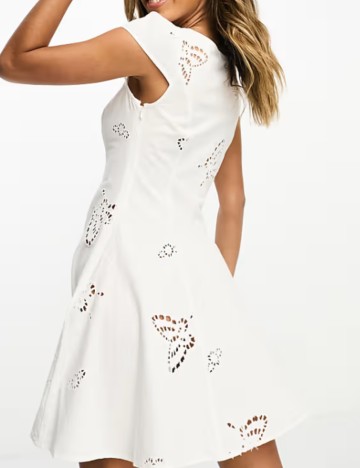 Rochie midi ASOS, alb