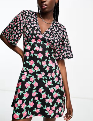 Rochie mini Wednesday S Girl, negru