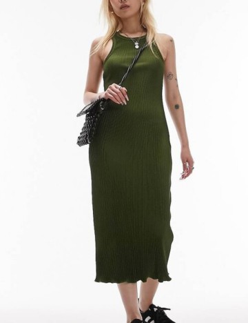 Rochie midi ASOS, verde