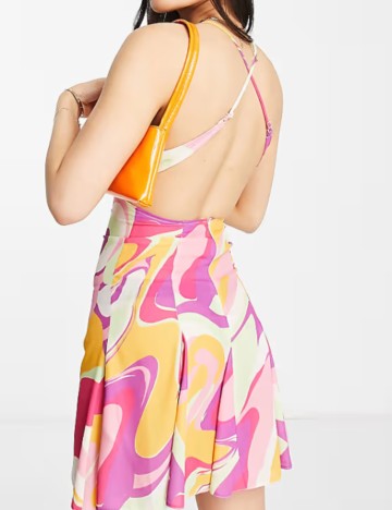 Rochie midi ASOS, mix culori
