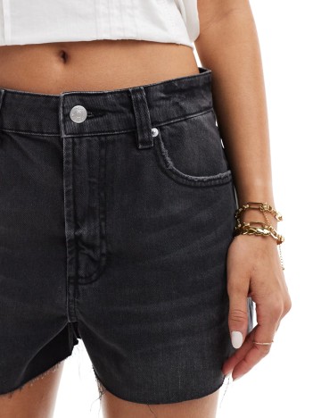 Pantaloni scurți de blugi ASOS, negru