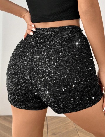 Pantaloni scurți Shein, negru