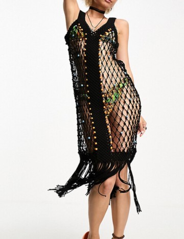 Rochie de plajă Reclaimed vintage, negru