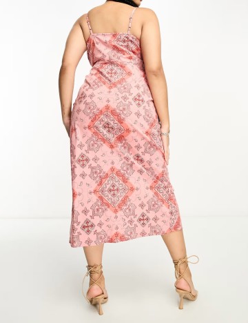Rochie midi ASOS, roz