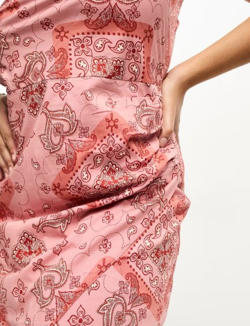Rochie midi ASOS, roz