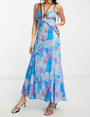 Rochie maxi Annorlunda, mix culori