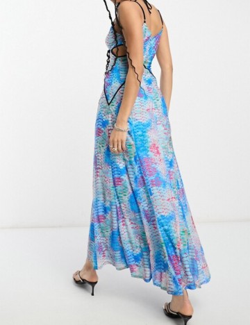 Rochie maxi Annorlunda, mix culori